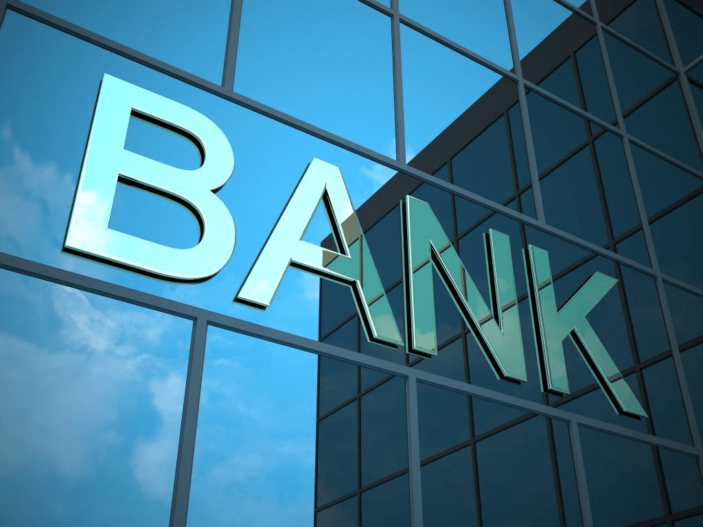 a picture of a bank sign