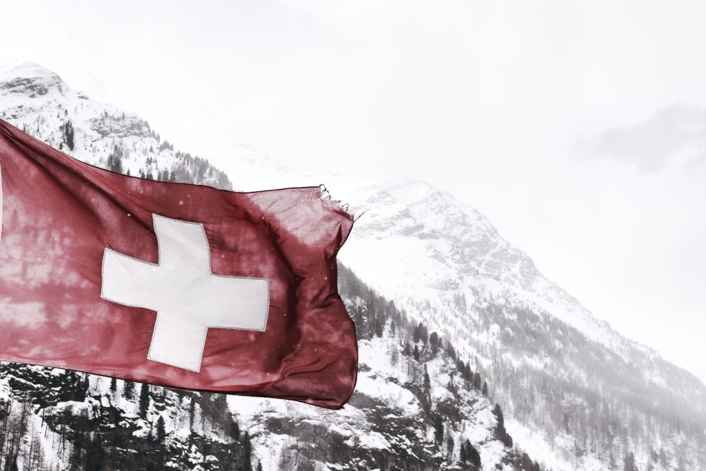 The flag of Switzerland