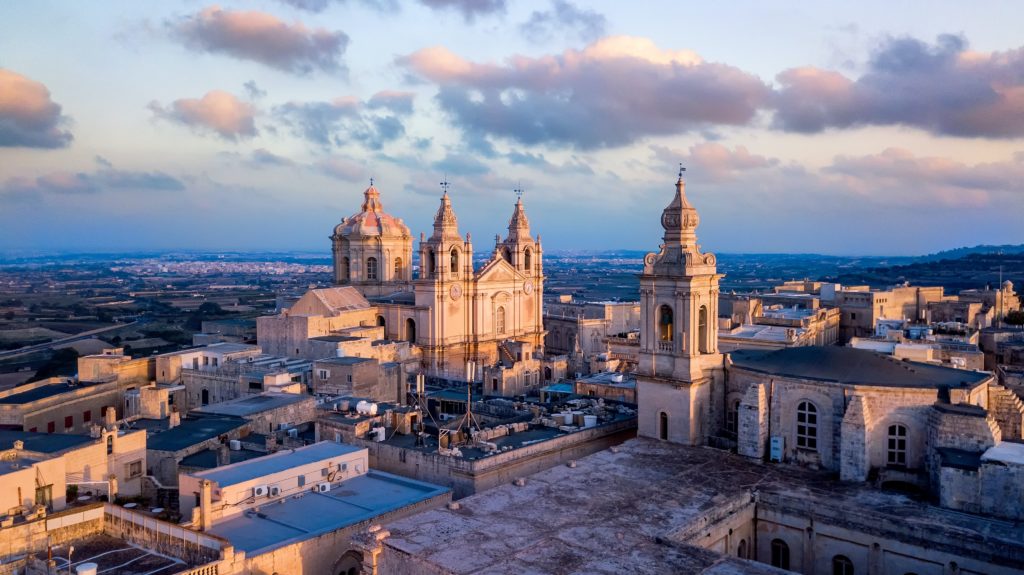 St. Paul Cathedral in medieval city Mdina.