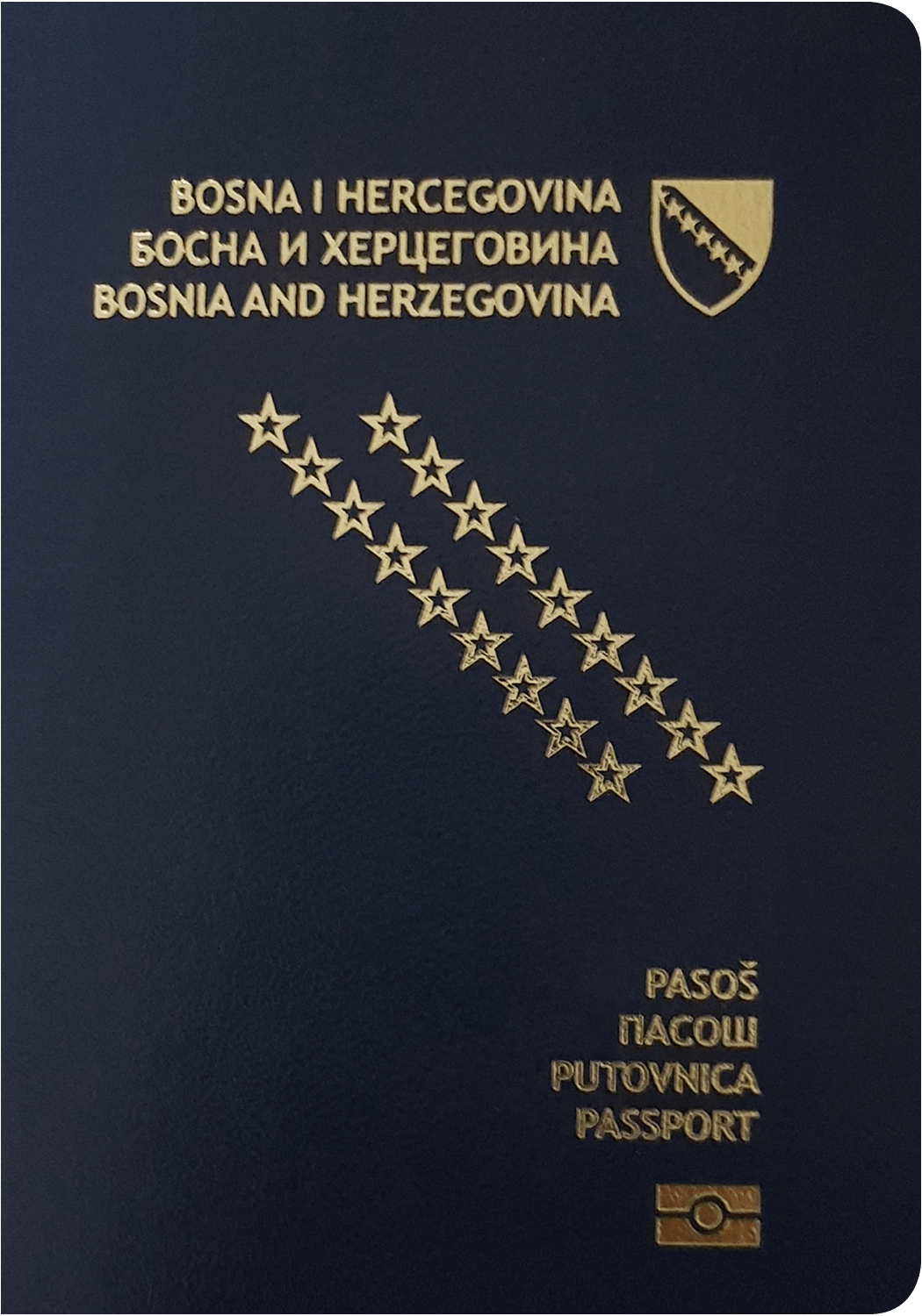 The image of the passport of Bosnia and Herzegovina