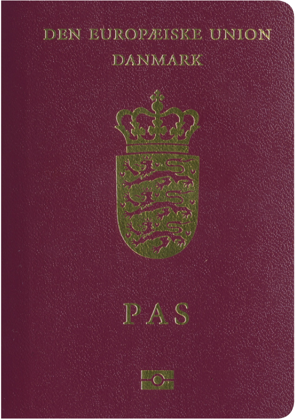 The image of the passport of Denmark