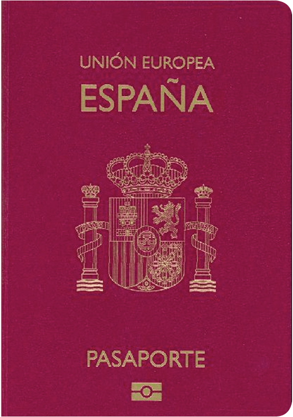 The image of the passport of Spain