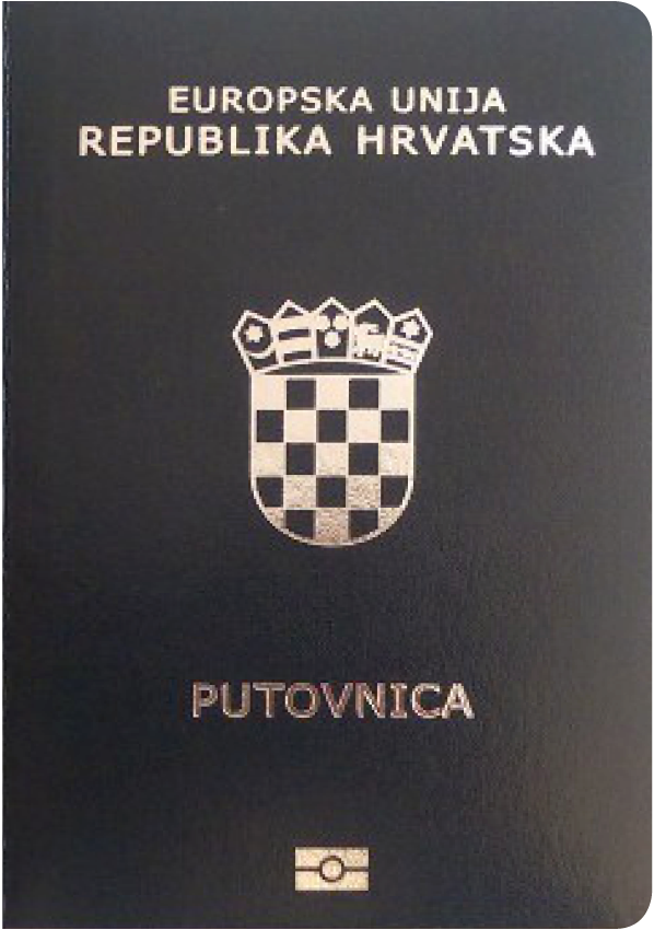 The image of the passport of Croatia