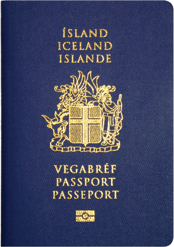 The image of the passport of Iceland