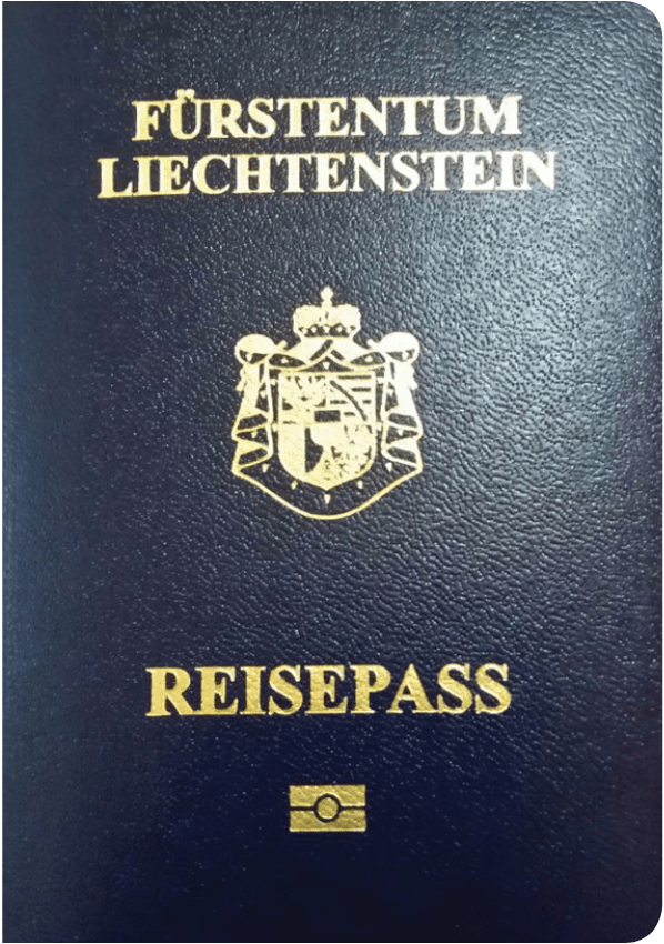 The image of the passport of Liechtenstein