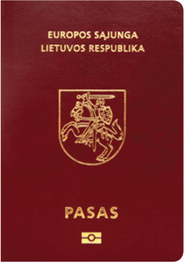 The image of the passport of Lithuania