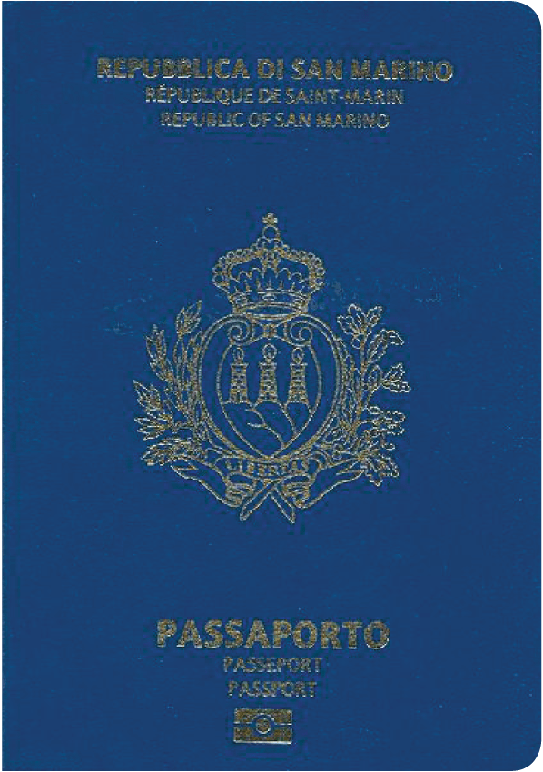 The image of the passport of San Marino