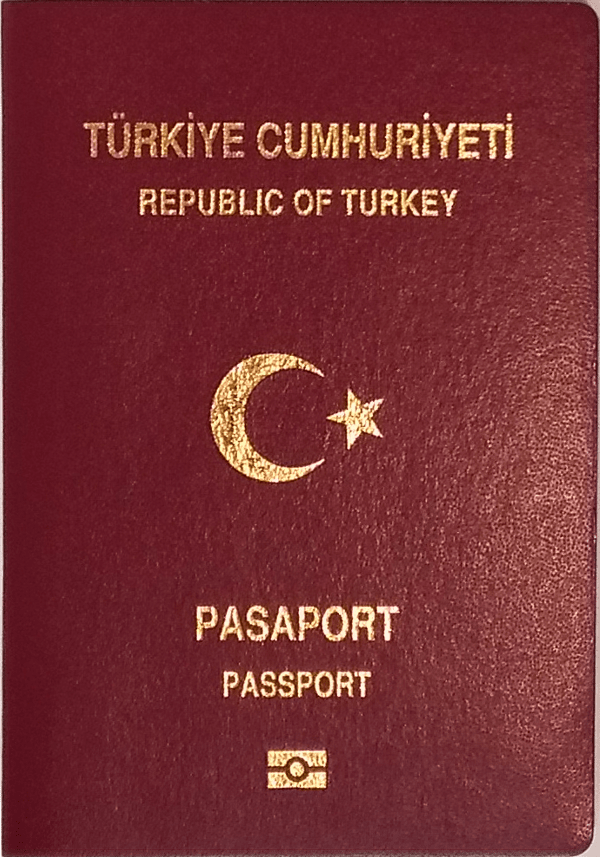 The image of the passport of Turkey