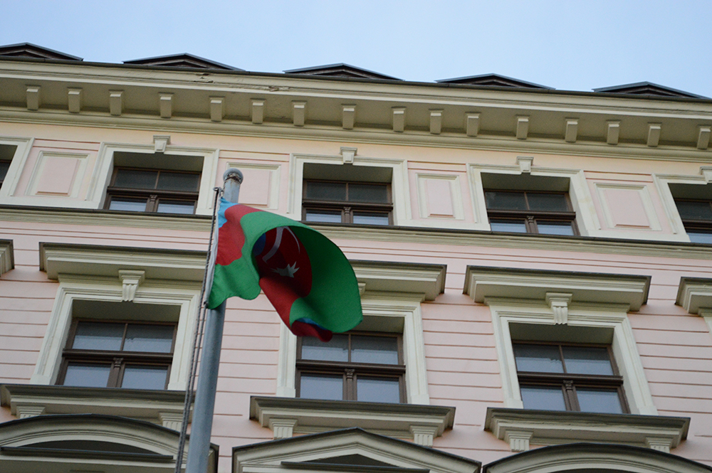 Azerbaijan embassy Offical flag