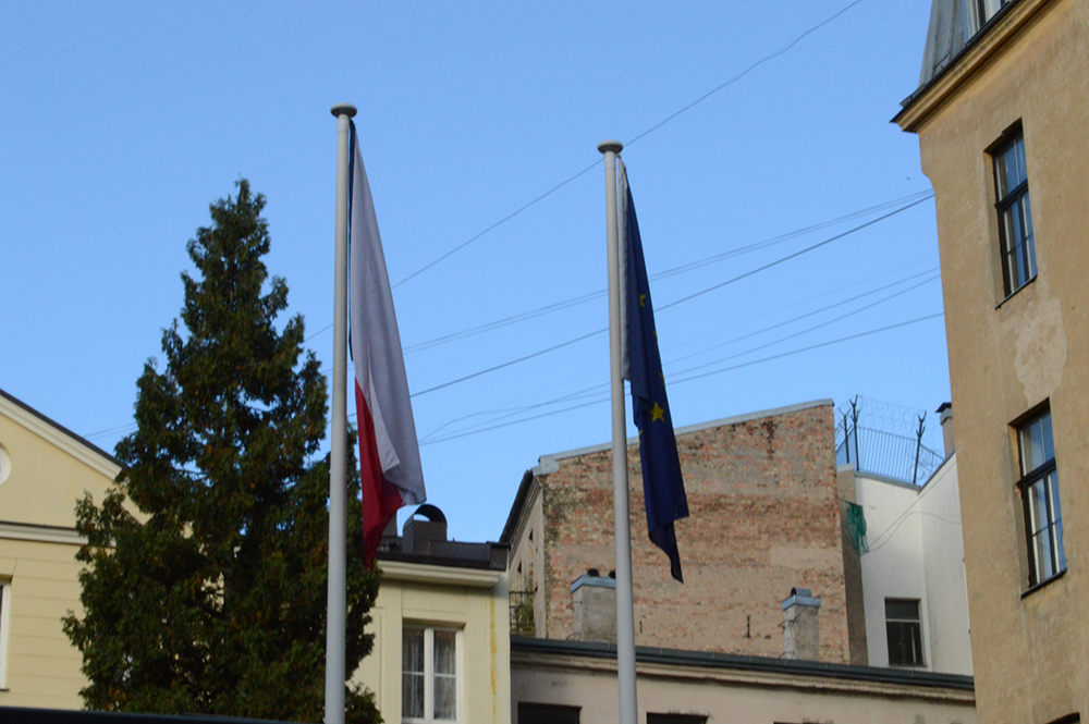 Czech Republic embassy official flag