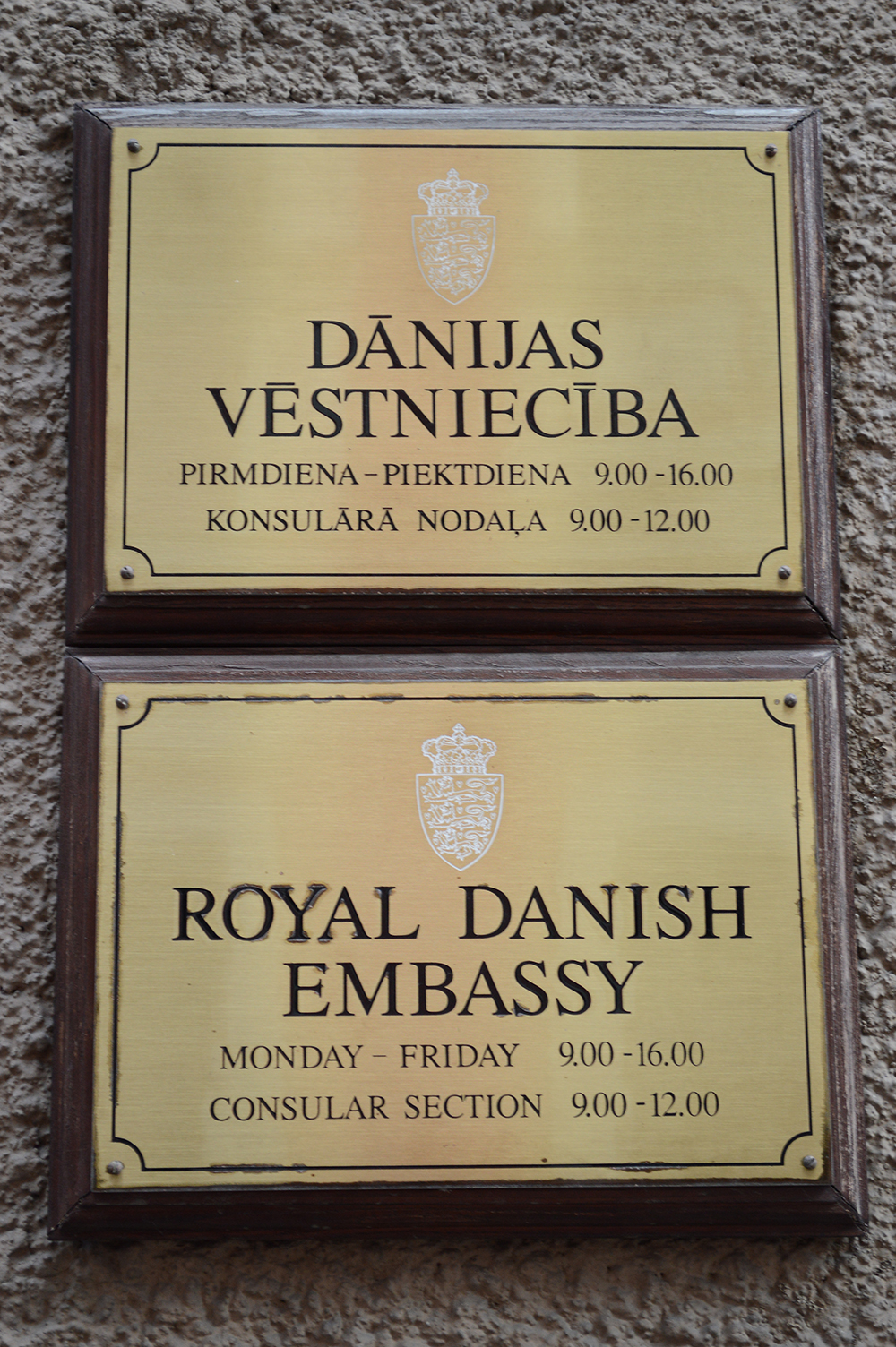 Denmark embassy in Latvian English