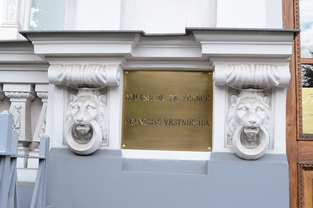 France embassy in French Latvian