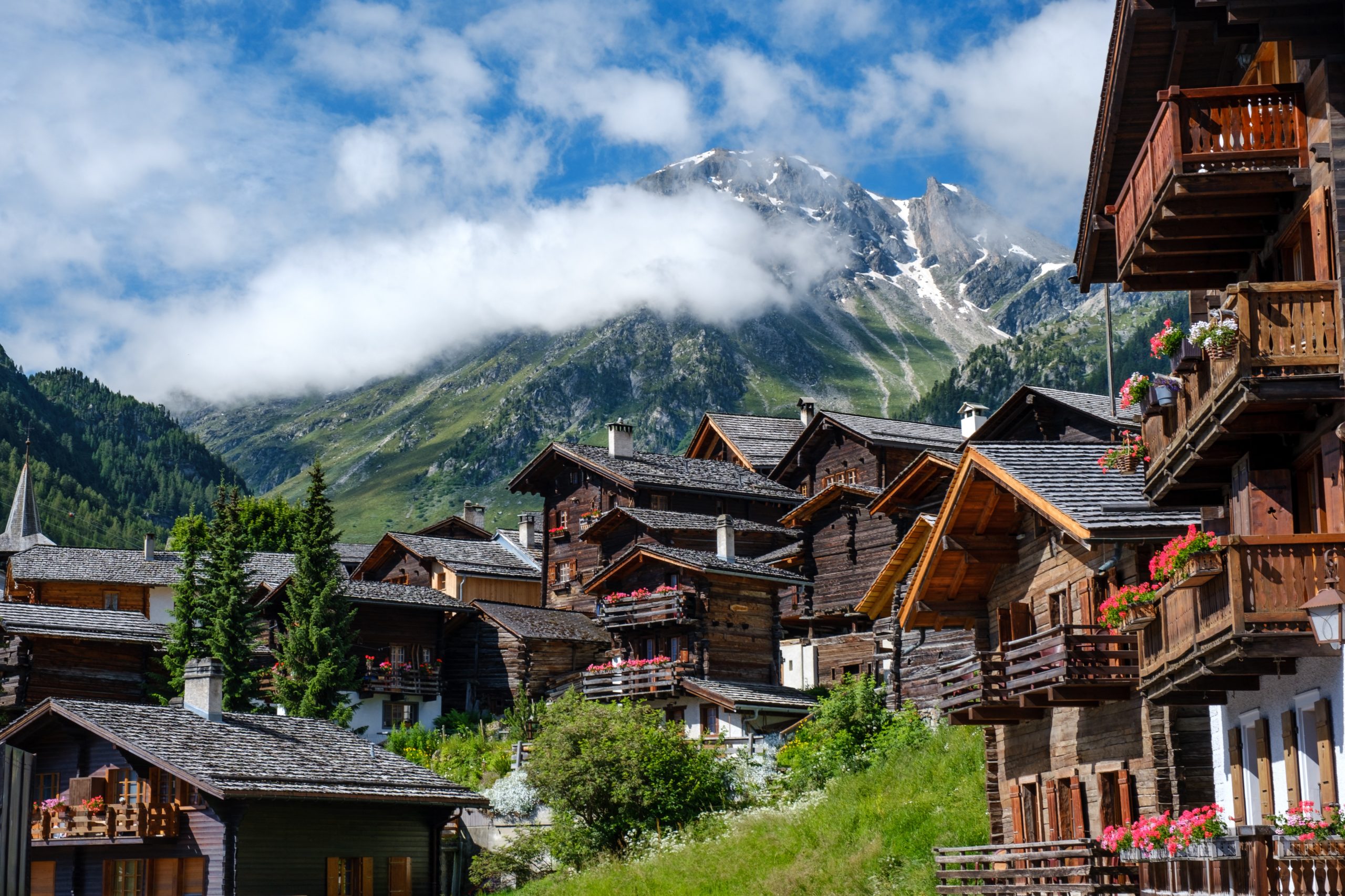 The view of Grimentz, Switzerland